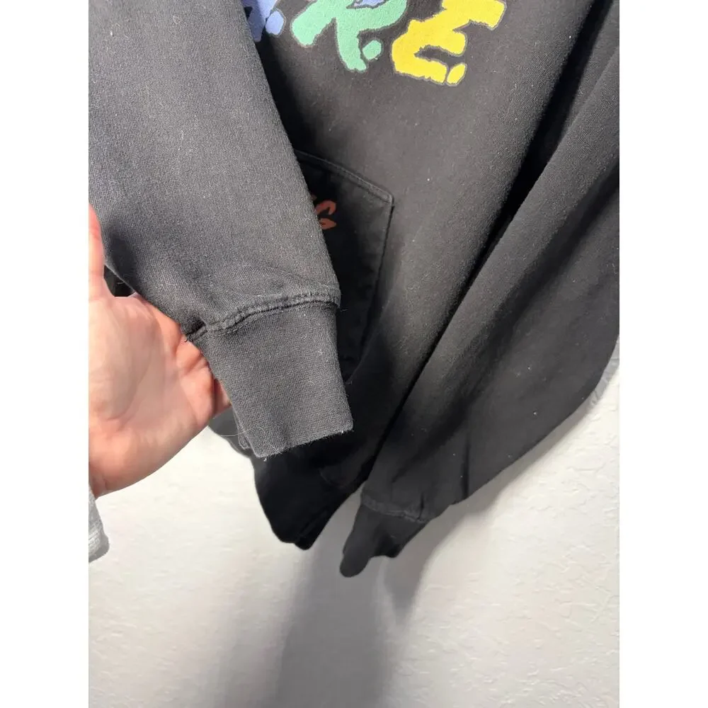 D.A.R.E Mens Black Hoodie Pullover Sweater Sz M